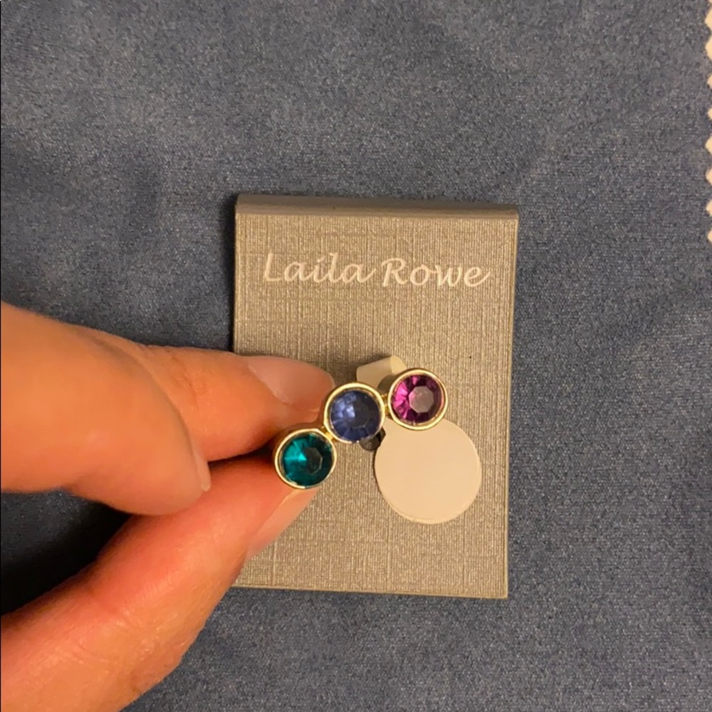 NWT purple blue and green stone ring